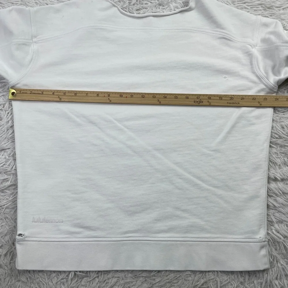 Lululemon Sweater Womens Large White Perfectly Oversized Crew Sweatshirt Terry L